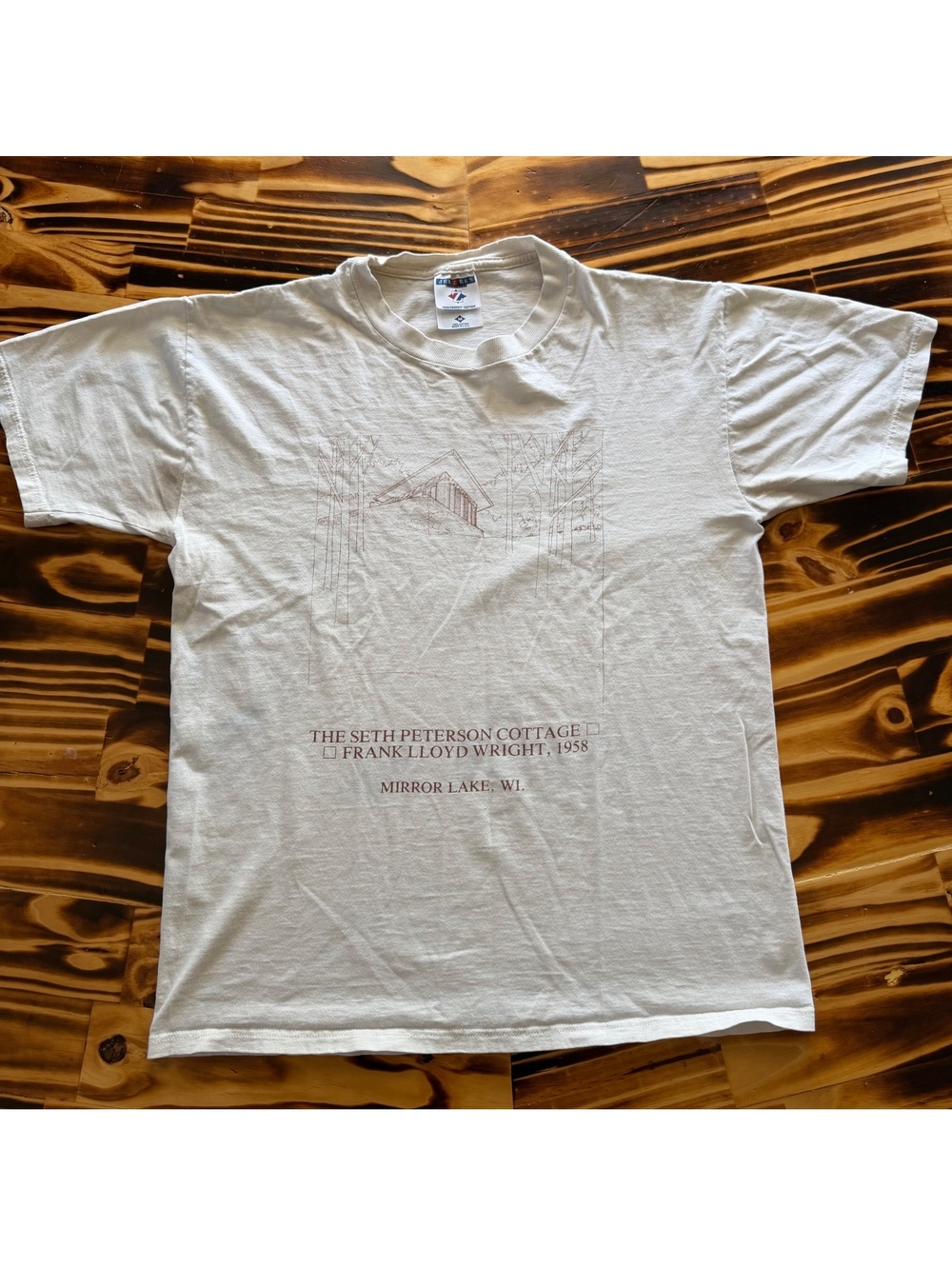 Frank Lloyd Wright Mirror Lake white T-shirt